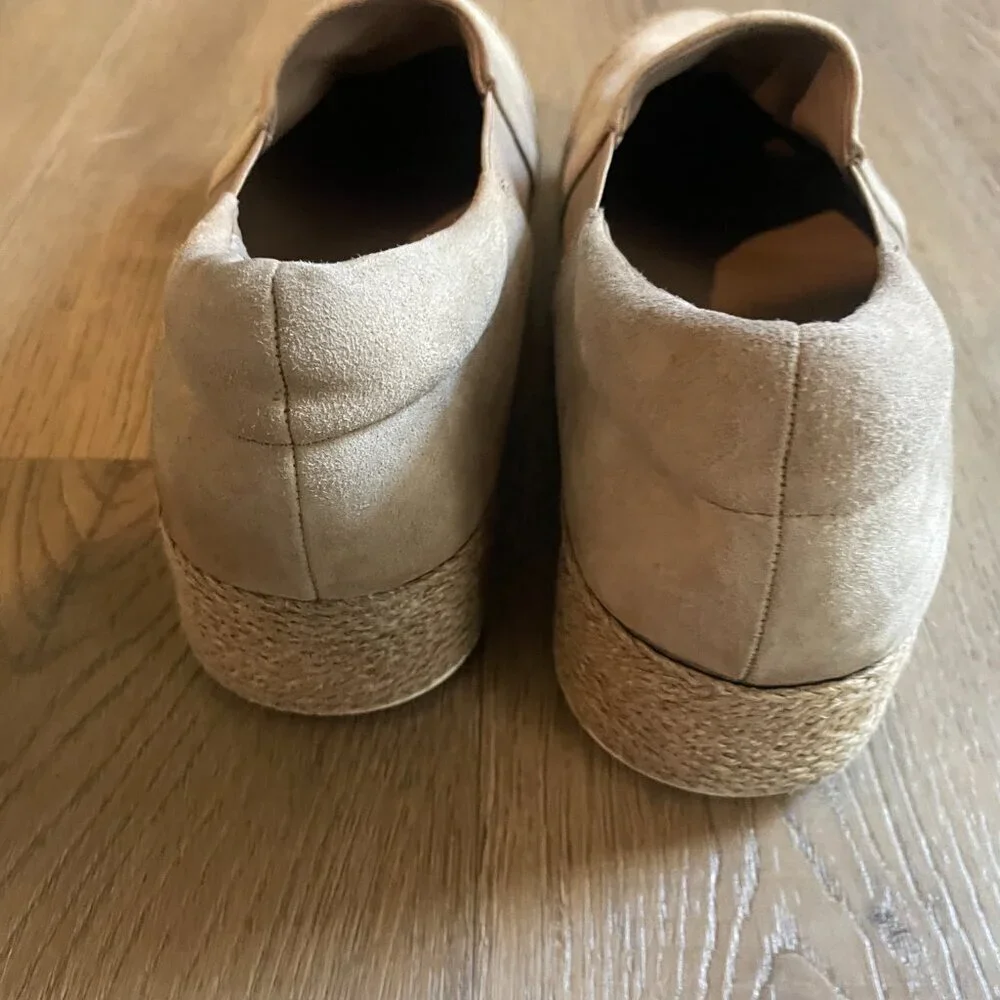 Vince Women's Wilden Suede Espadrille Tan Slip-on Sneaker Platform 9.5!